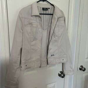 Harley Davidson White Jean Jacket